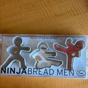 Fred Ninja Cookie Cutters Set - Red, Black, White NIB